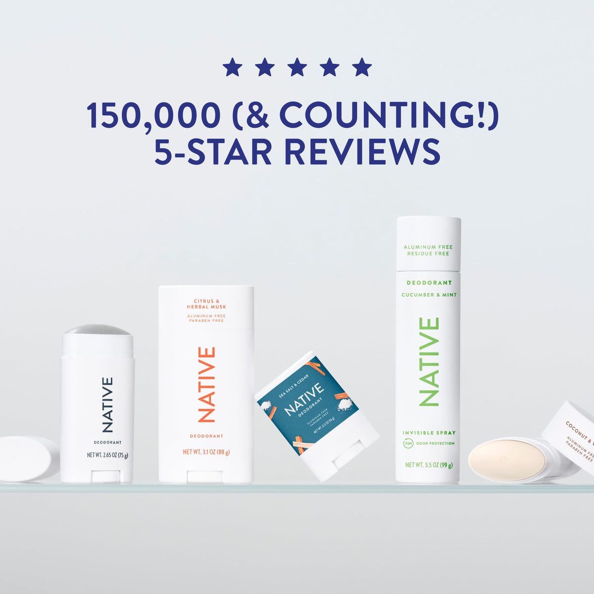 Native Deodorant Unscented 72-Hour Odor Control detailed view