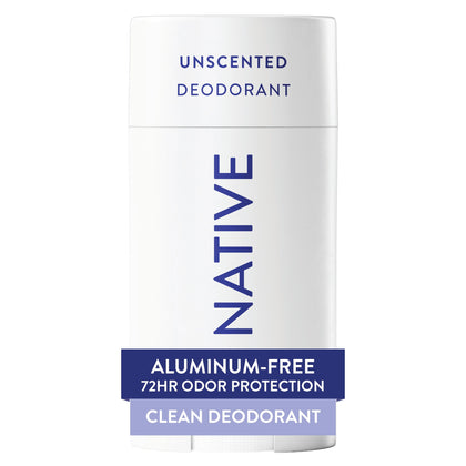 Native Deodorant Unscented 72-Hour Odor Control stick front view