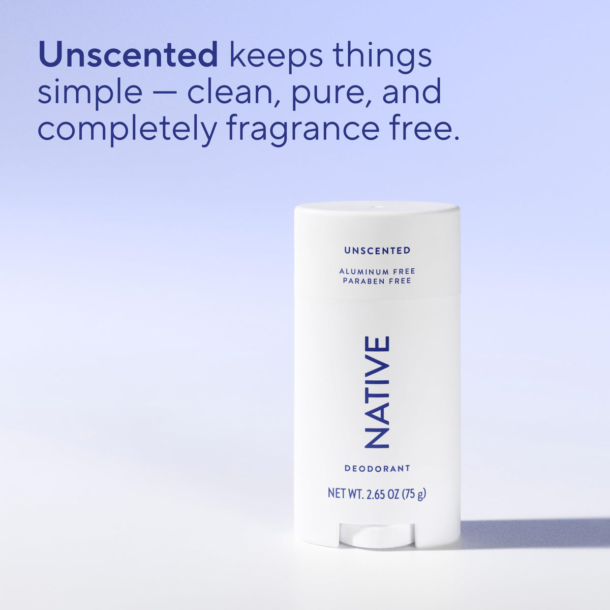Native Deodorant Unscented application on skin