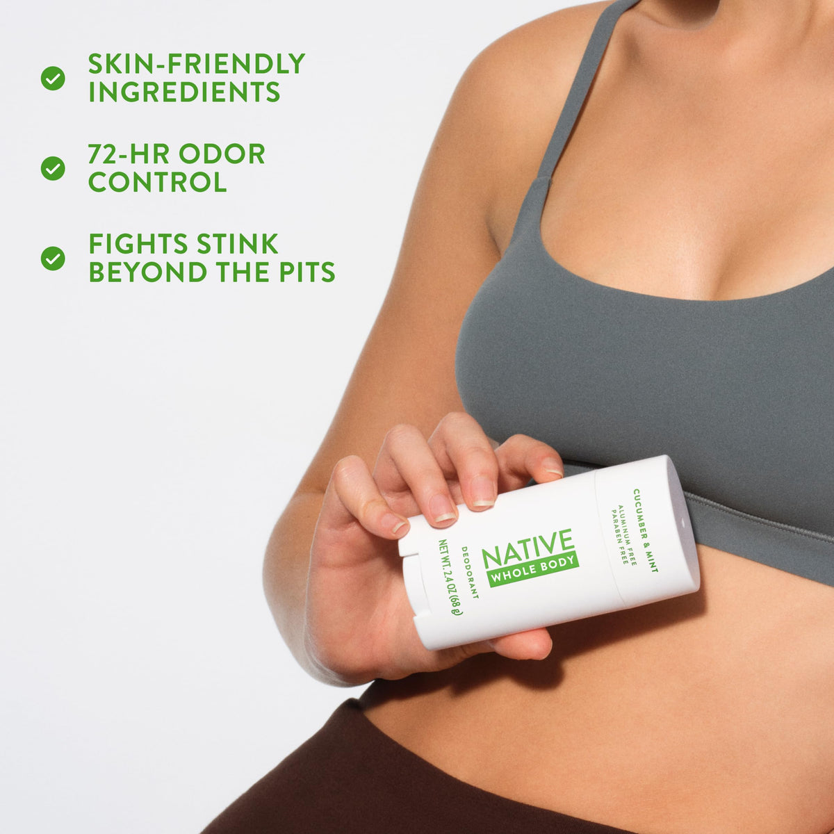 Native deodorant with shea butter and coconut oil ingredients
