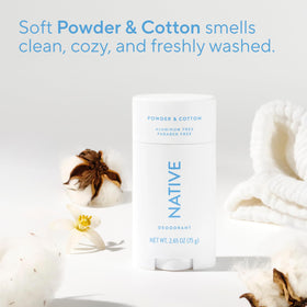 Native Deodorant with soft powder and cotton scent