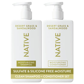 Native Desert Grass & Sandalwood Shampoo and Conditioner front view