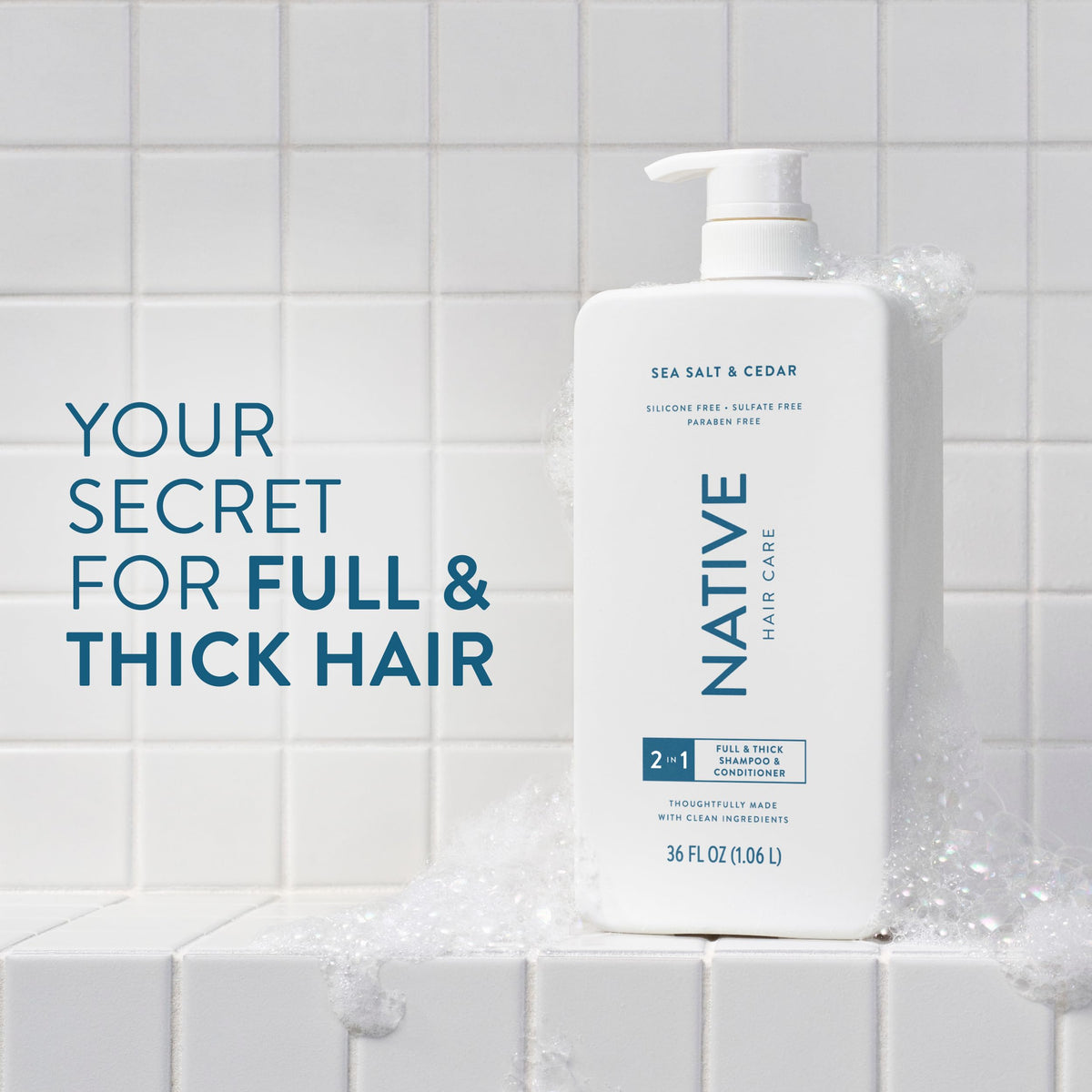 Native Full & Thick 2-in-1 Shampoo & Conditioner back view
