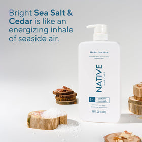 Native Full & Thick 2-in-1 Shampoo & Conditioner on a shelf