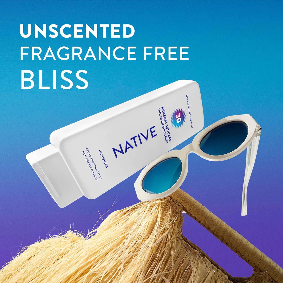 Native Mineral Sunscreen Lotion SPF 30 applied on skin