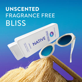 Native Mineral Sunscreen Lotion SPF 30 applied on skin