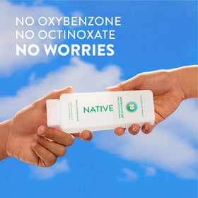 Native Mineral Sunscreen Lotion SPF 30 showing texture on skin