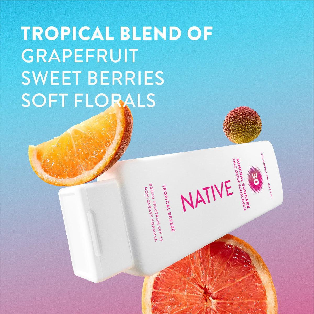 Native Mineral Sunscreen Lotion SPF 30 Tropical Breeze texture close-up