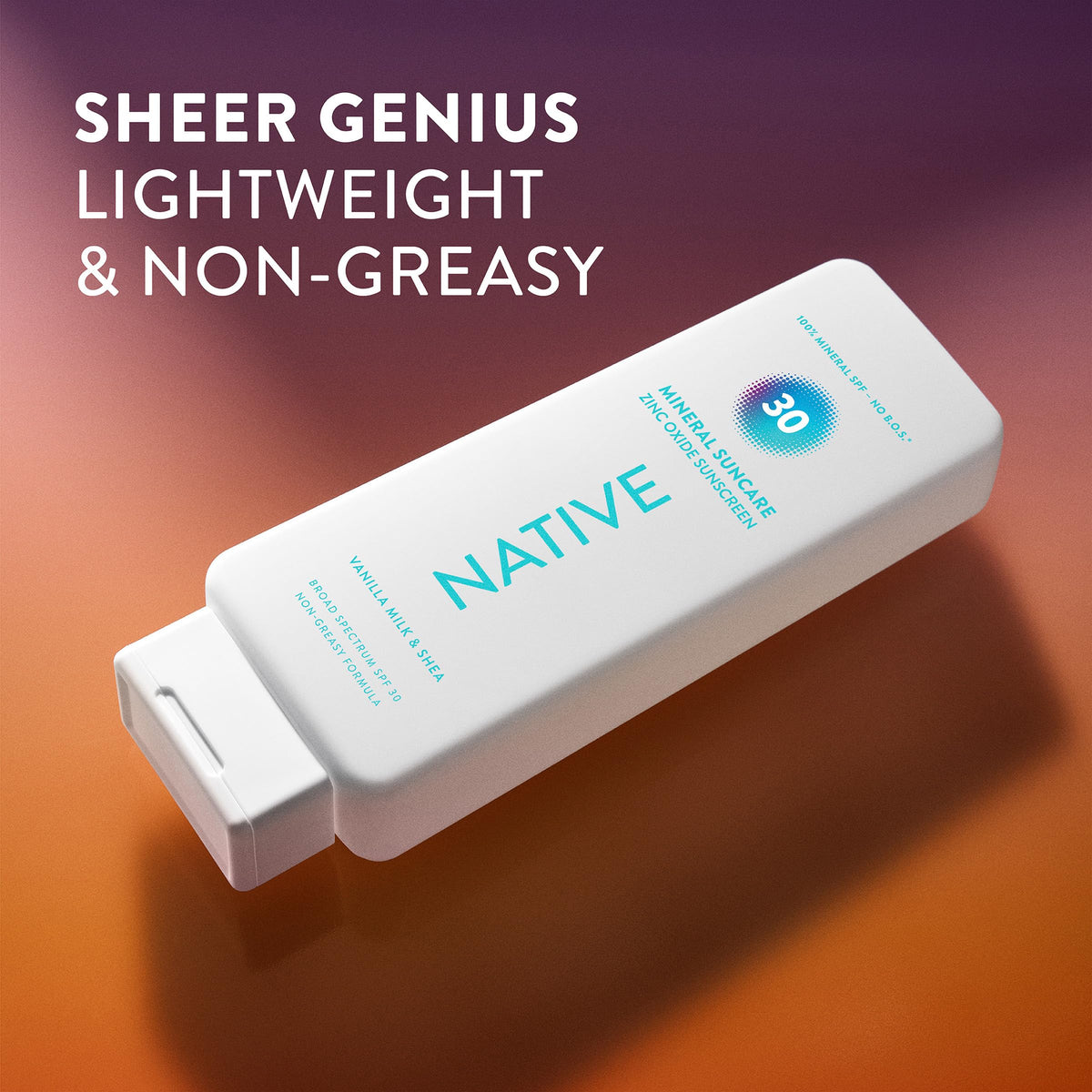Native Mineral Sunscreen Lotion SPF 30, Vanilla Milk & Shea, packaging details