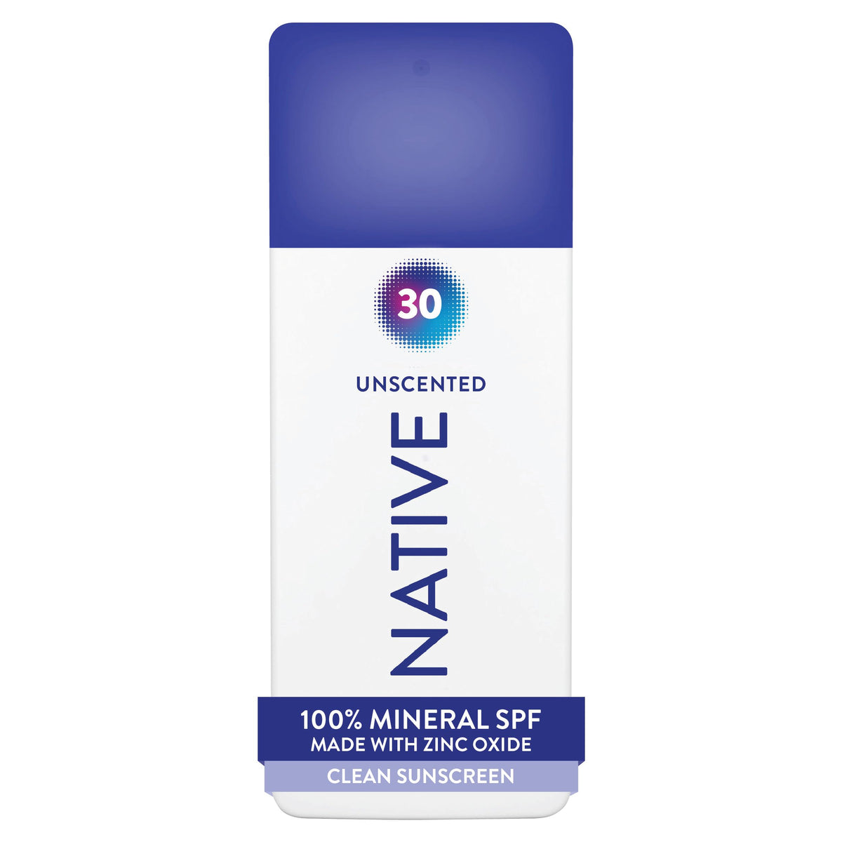 Native Mineral Sunscreen Spray SPF 30, Unscented, 7 oz front view
