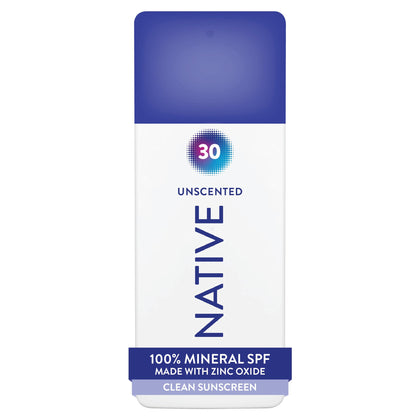Native Mineral Sunscreen Spray SPF 30, Unscented, 7 oz front view