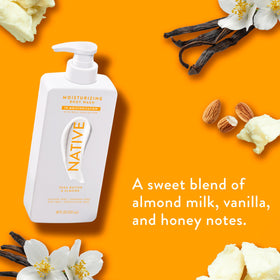 Native Moisturizing Body Wash 18 oz back view showing ingredients