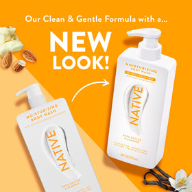 Native Moisturizing Body Wash 18 oz with shea butter and almonds
