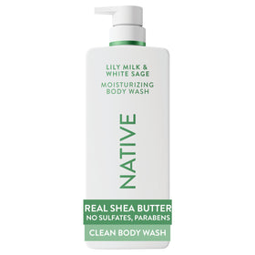 Native Moisturizing Body Wash 22 fl oz front view with shea butter