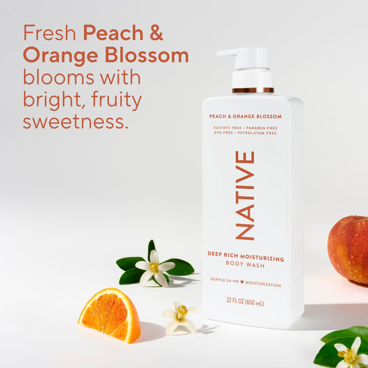 Native Moisturizing Body Wash 22 fl oz with moisturizing lather demonstration