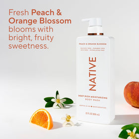 Native Moisturizing Body Wash 22 fl oz with moisturizing lather demonstration