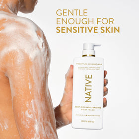 Native Moisturizing Body Wash in shower setting