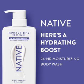 Native Moisturizing Body Wash label close-up