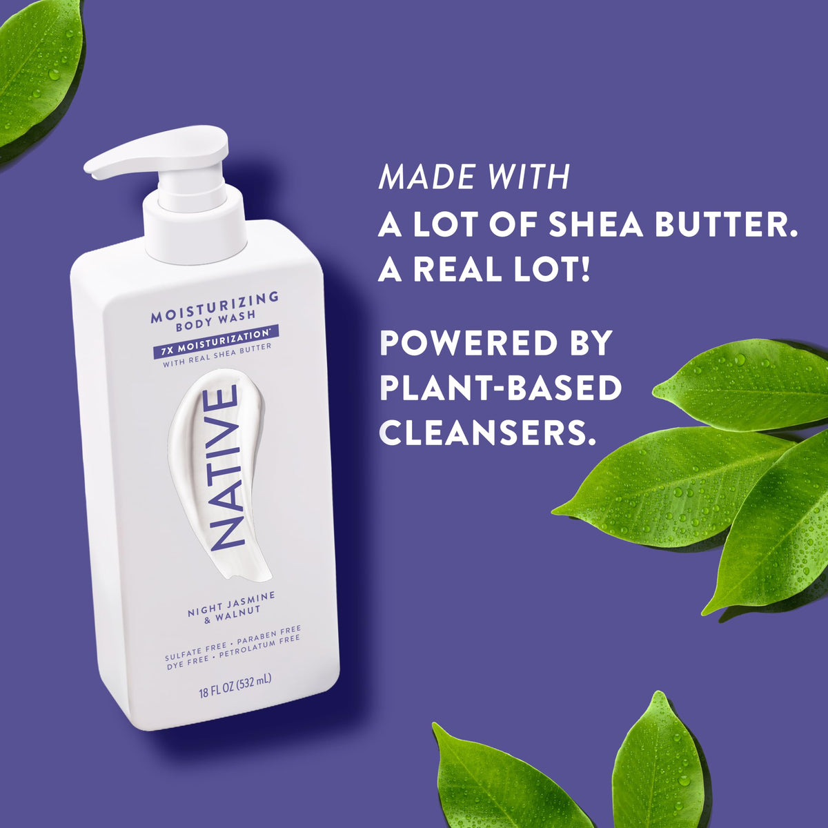 Native Moisturizing Body Wash with shea butter and flowers