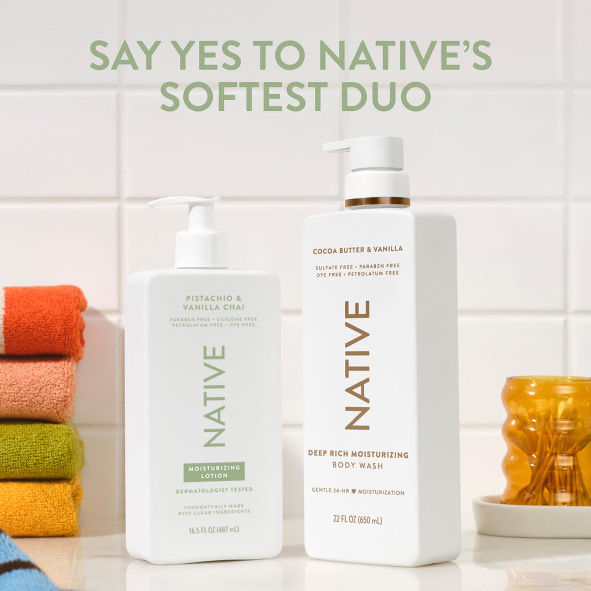 Native Moisturizing Hand & Body Lotion application on skin