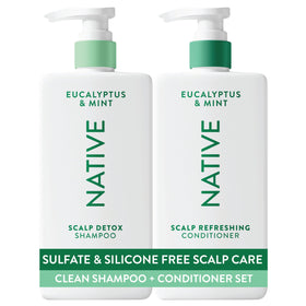 Native Scalp Detox Shampoo and Conditioner front view