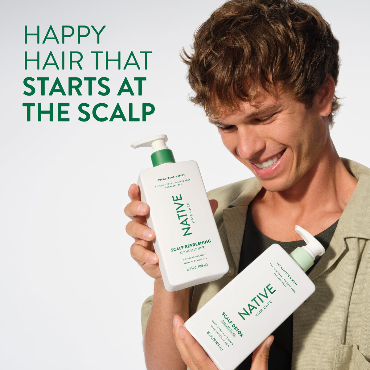 Native Scalp Detox Shampoo and Conditioner packaging