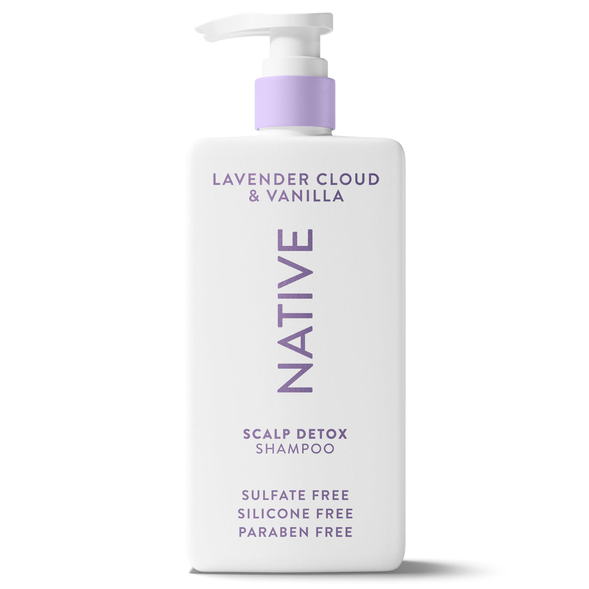 Native Scalp Detox Shampoo Lavender Cloud & Vanilla front view