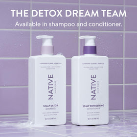 Native Scalp Refreshing Conditioner Lavender Cloud & Vanilla showing product dimensions