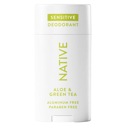 Native Sensitive Deodorant front view with Aloe & Green Tea scent