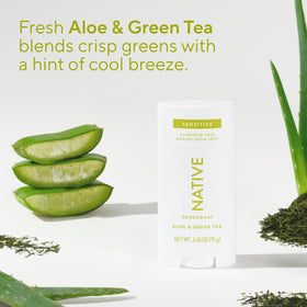 Native Sensitive Deodorant in a bathroom setting