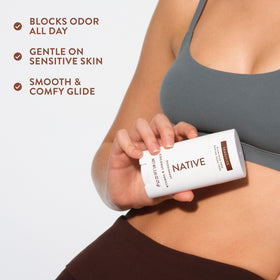 Native Sensitive Deodorant open showing the stick