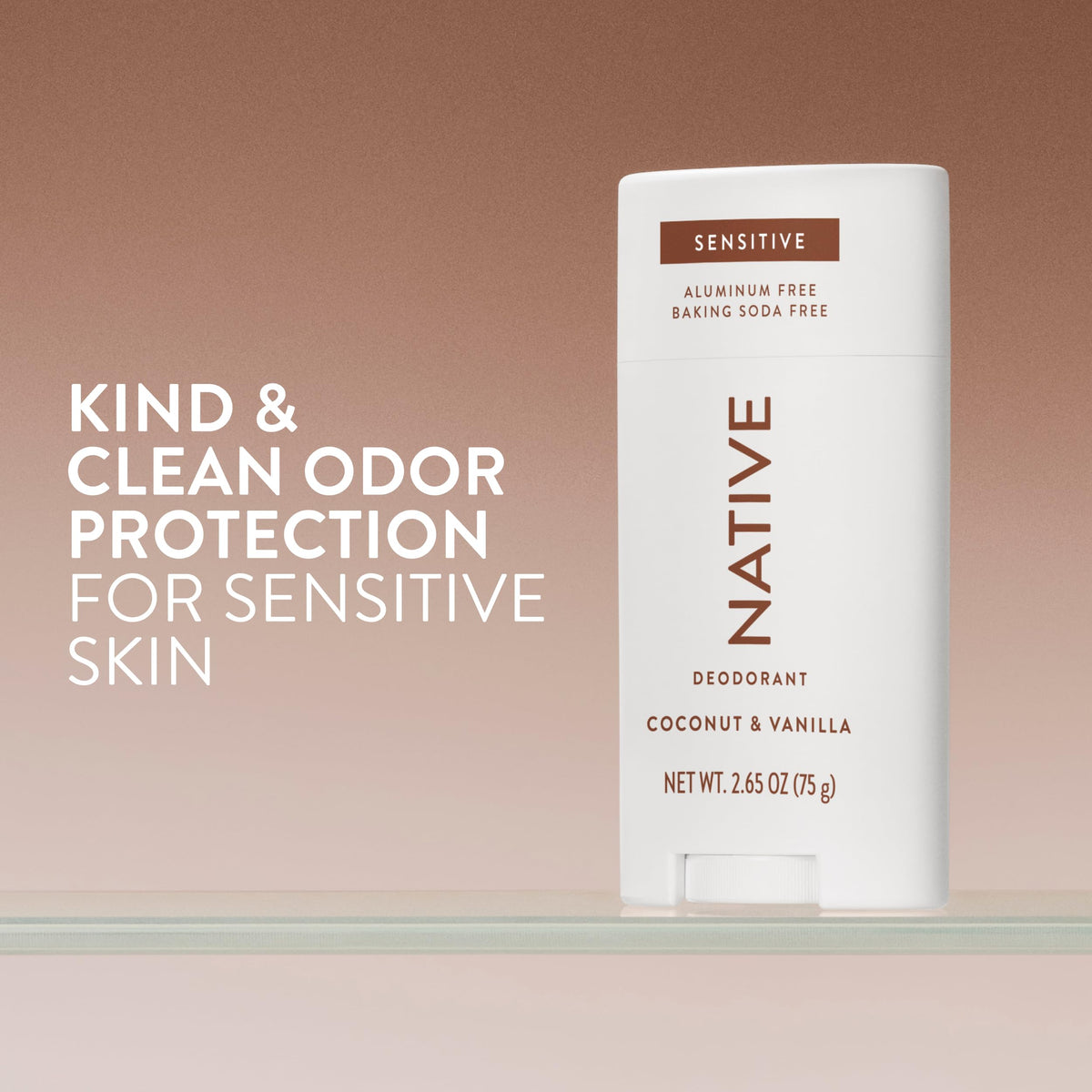 Native Sensitive Deodorant showing smooth application texture