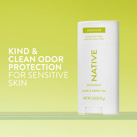 Native Sensitive Deodorant side view showing smooth applicator