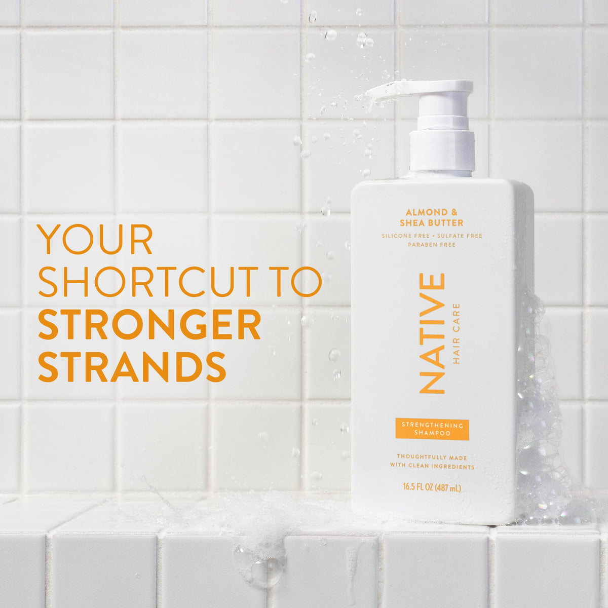 Native Shampoo and Conditioner Set Almond & Shea Butter side view