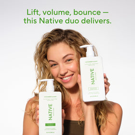 Native Shampoo and Conditioner Set with cucumber and mint