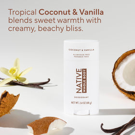 Native Whole Body Deodorant Coconut & Vanilla application on skin