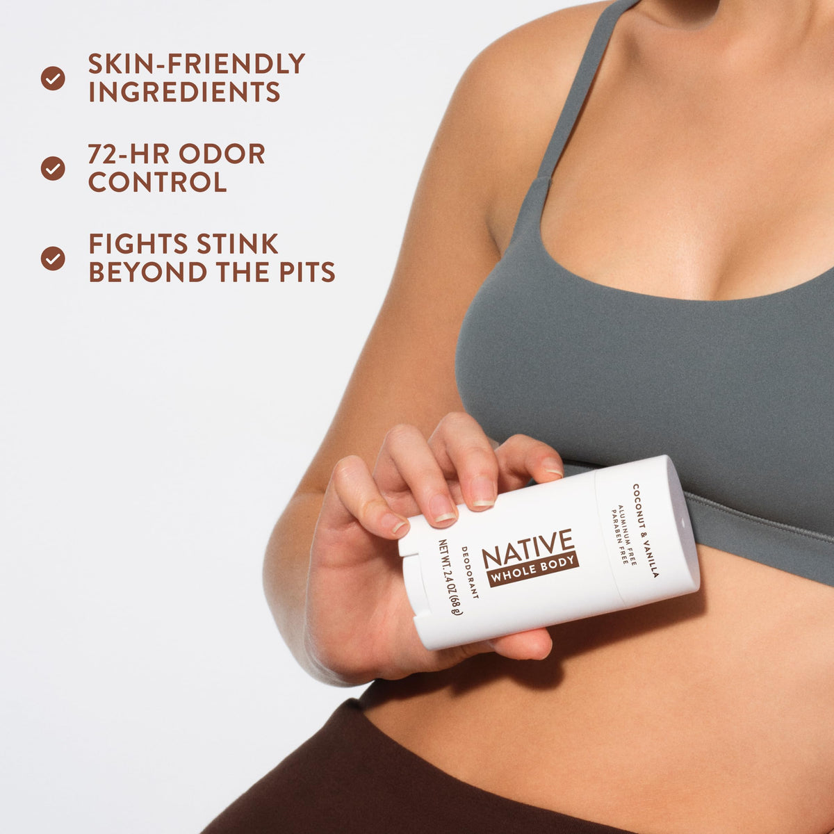 Native Whole Body Deodorant Coconut & Vanilla lifestyle shot