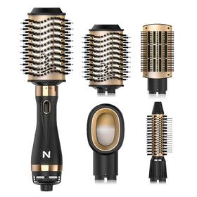 Natrial Hair Dryer Brush front view with ergonomic handle