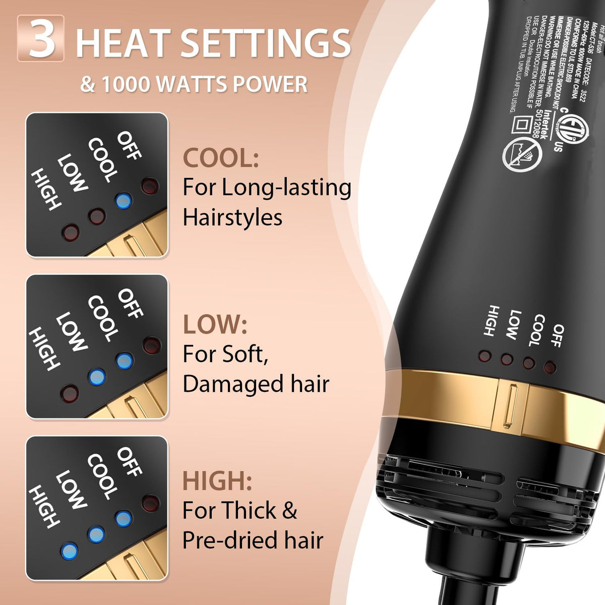 Natrial Hair Dryer Brush packaging and accessories