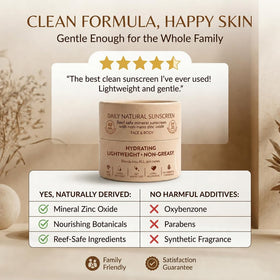 NATÚ BOTANICALS Tinted Mineral Sunscreen SPF 35 application on face