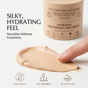 NATÚ BOTANICALS Tinted Mineral Sunscreen SPF 35 texture on skin