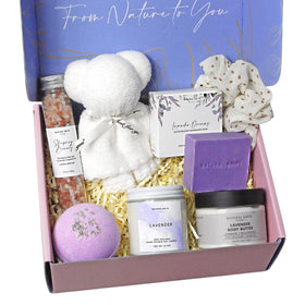 NATURAL AMOR LOS ANGELES Lavender Spa Gift Set front view