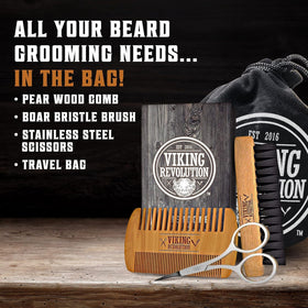 Natural boar bristle brush from Viking Revolution