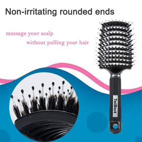 Natural boar bristles on TaiBest hair brush