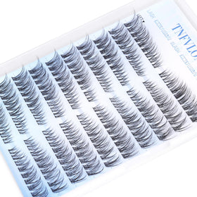 Natural lash clusters displayed in TNFVLONEINS packaging
