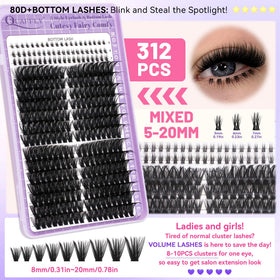 Natural-looking bottom lashes from QUAFFLY kit