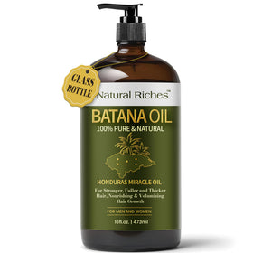 Natural Riches Batana Oil 16 fl oz glass bottle front view