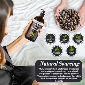 Natural Riches Jamaican Black Castor Oil packaging details