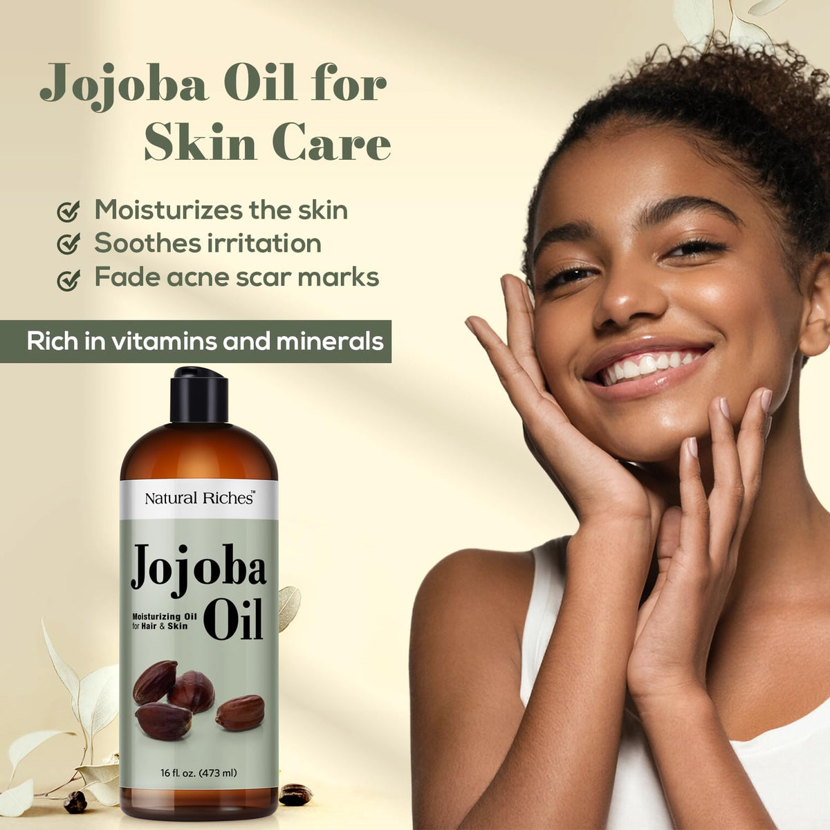 Natural Riches Jojoba Oil close-up of cap