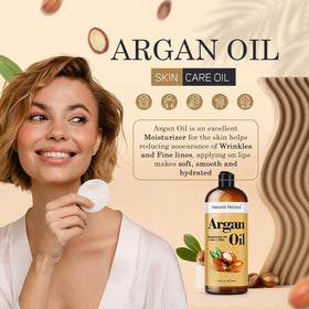 Natural Riches Moroccan Argan Oil 16 Fl Oz with argan nuts